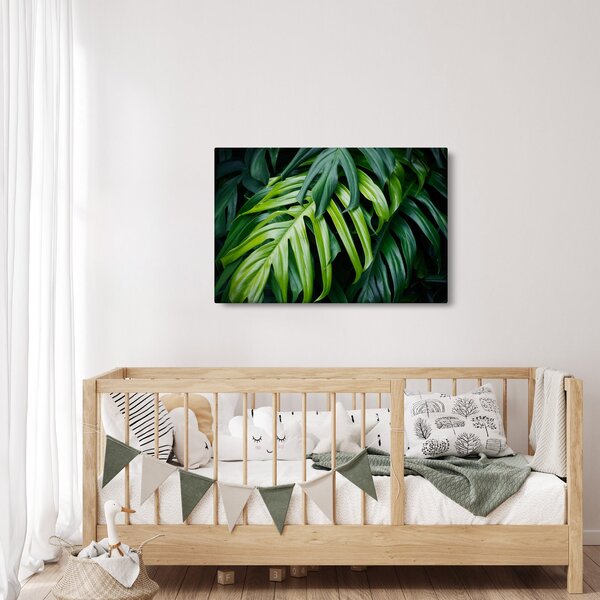 Kép - trópusi levelek (90x60 cm)