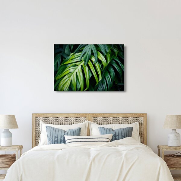 Kép - trópusi levelek (90x60 cm)