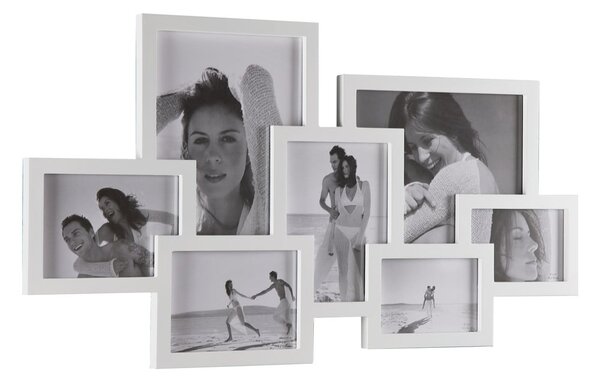 Collage fehér fali képkeret tölgyfából - Tomasucci