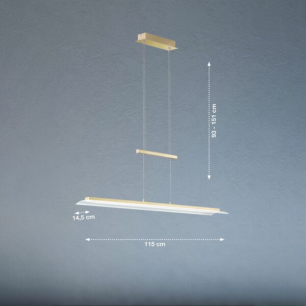CCT LED Függőlámpa, Roof , 1x LED 29W , sárgaréz, 60563