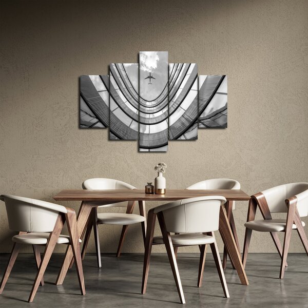 Kép - Repülőgép az épület felett (150x105 cm)