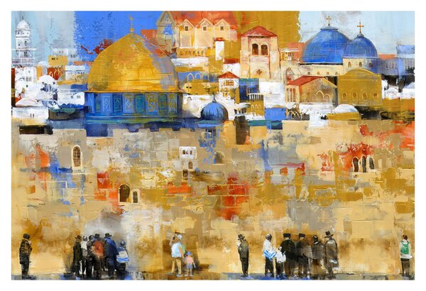 Kép - siratófal, Jerusalem, Israel (90x60 cm)