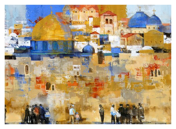 Kép - siratófal, Jerusalem, Israel (70x50 cm)