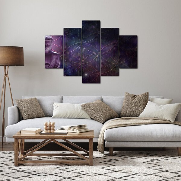 Kép - Buddha az élet virágaival (150x105 cm)