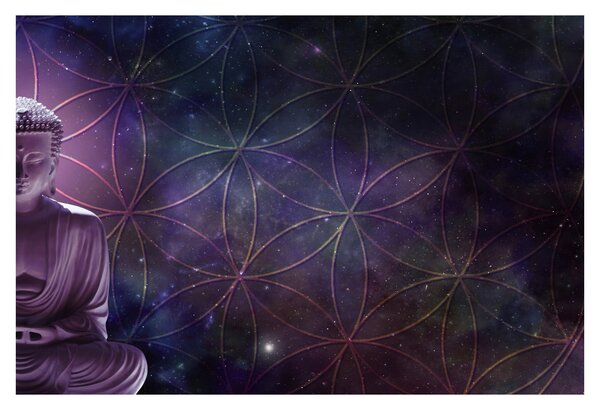 Kép - Buddha az élet virágaival (90x60 cm)