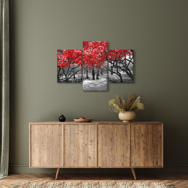 Kép - vörös fák,Central Park, New York (90x60 cm)