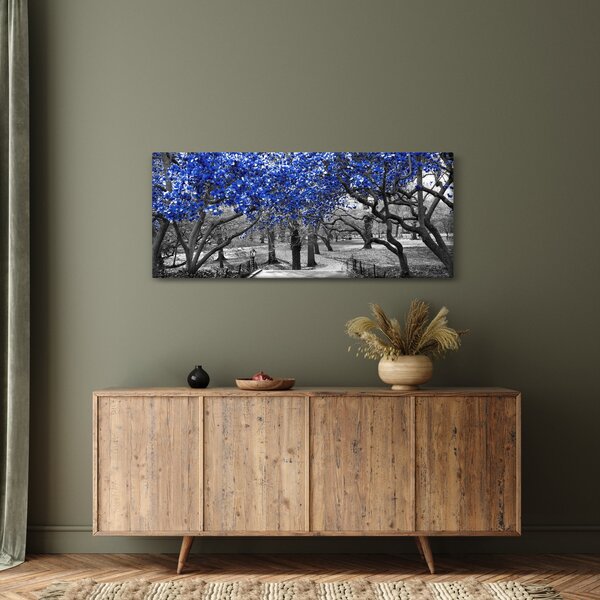 Kép - Kék fák, Central Park, New York (120x50 cm)