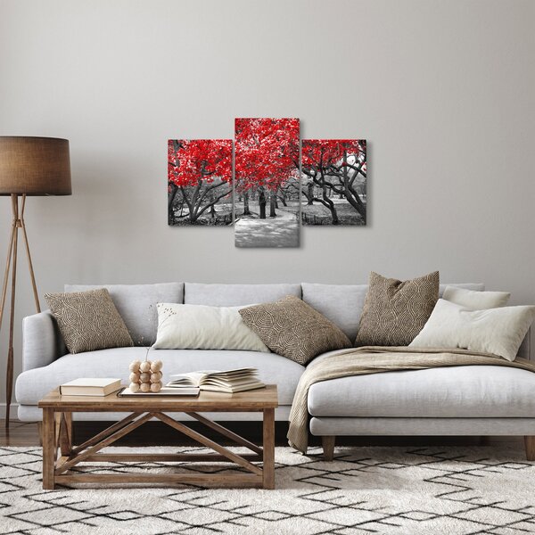 Kép - vörös fák,Central Park, New York (90x60 cm)