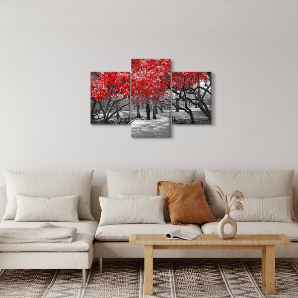 Kép - vörös fák,Central Park, New York (90x60 cm)