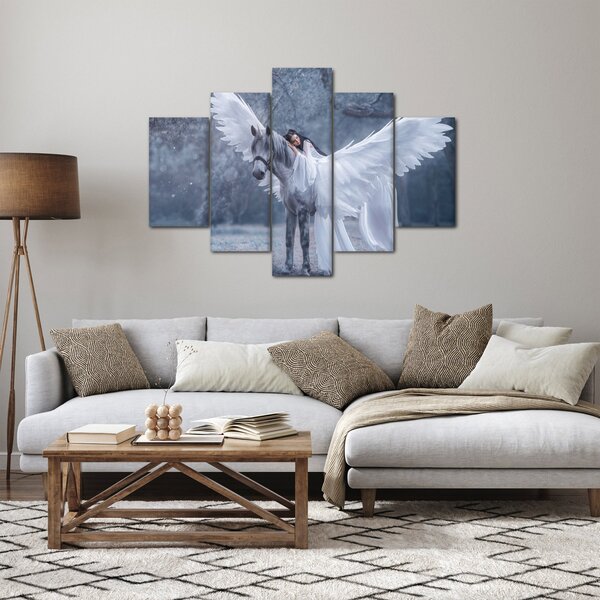Egy lány képe az egyszarvún (150x105 cm)