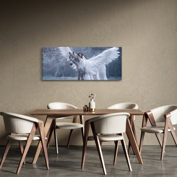 Egy lány képe az egyszarvún (120x50 cm)