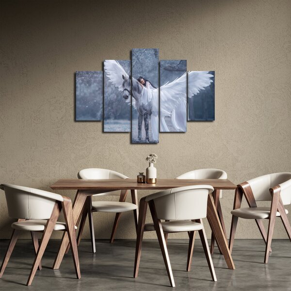 Egy lány képe az egyszarvún (150x105 cm)