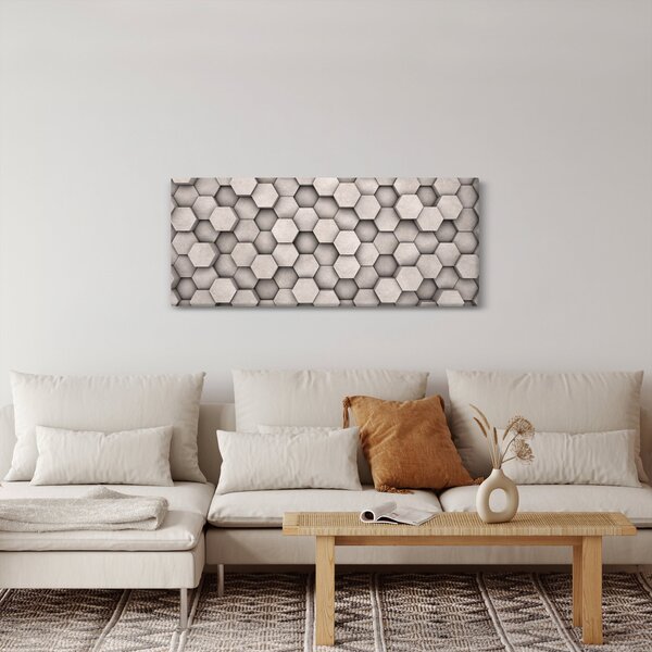Kép - Hatszögek beton kivitelben (120x50 cm)
