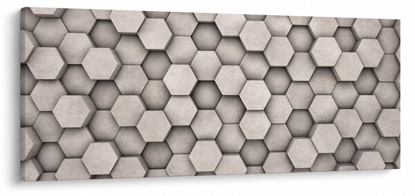 Kép - Hatszögek beton kivitelben (120x50 cm)