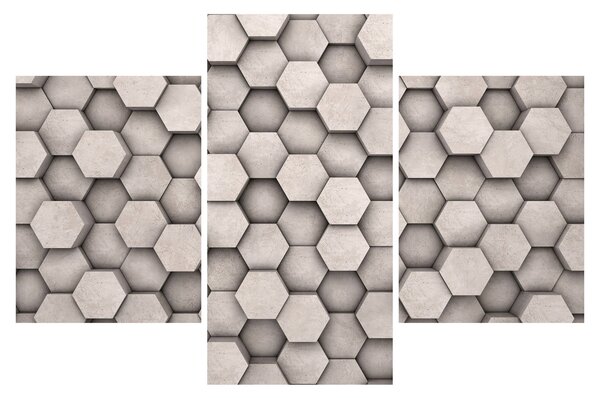 Kép - Hatszögek beton kivitelben (90x60 cm)