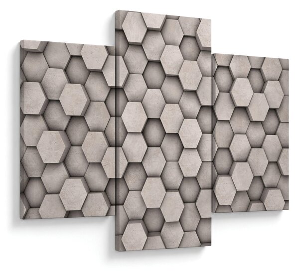Kép - Hatszögek beton kivitelben (90x60 cm)