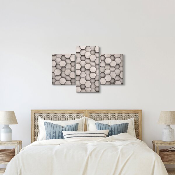Kép - Hatszögek beton kivitelben (90x60 cm)