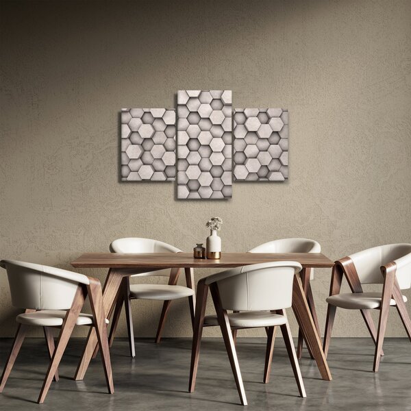 Kép - Hatszögek beton kivitelben (90x60 cm)