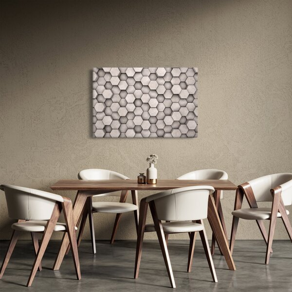 Kép - Hatszögek beton kivitelben (90x60 cm)
