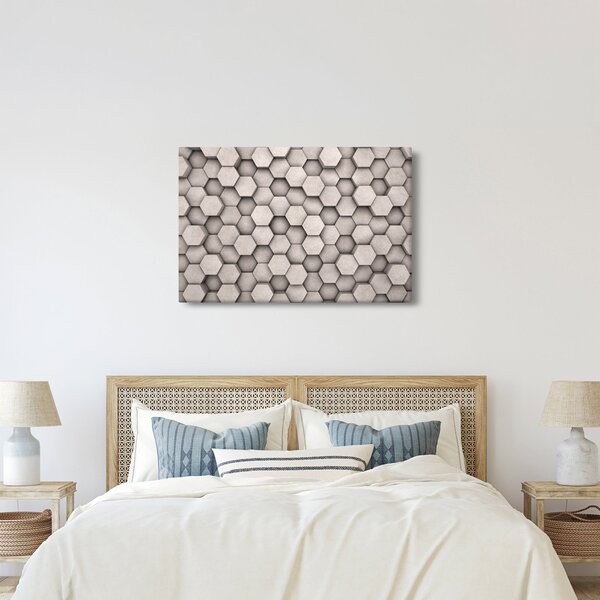 Kép - Hatszögek beton kivitelben (90x60 cm)