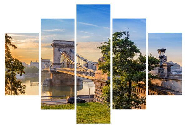 Kép - Híd a folyón, Budapest, Magyarország (150x105 cm)