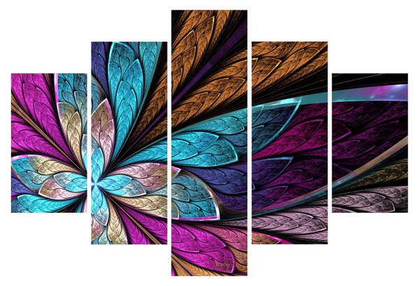 Kép - absztrakció, virág (150x105 cm)