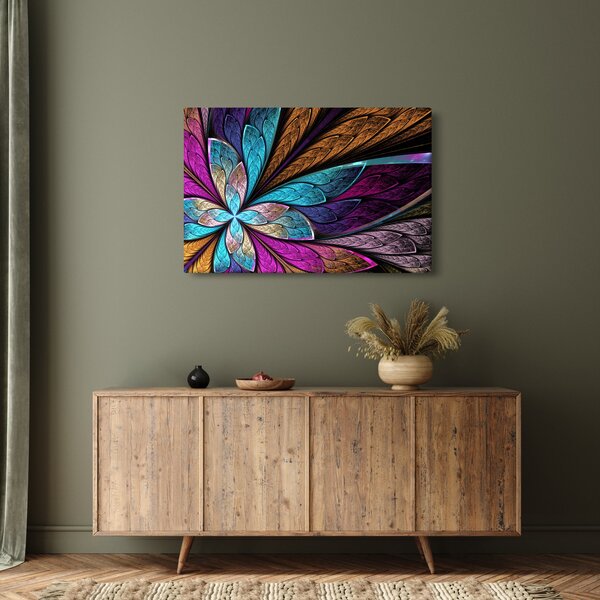 Kép - absztrakció, virág (90x60 cm)
