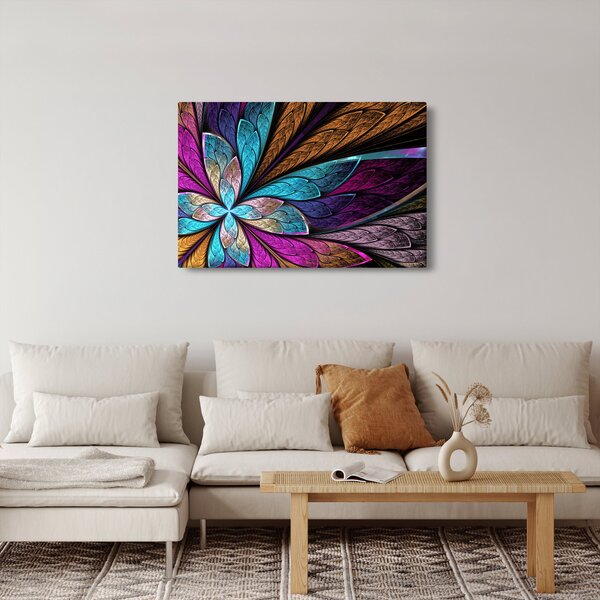 Kép - absztrakció, virág (90x60 cm)