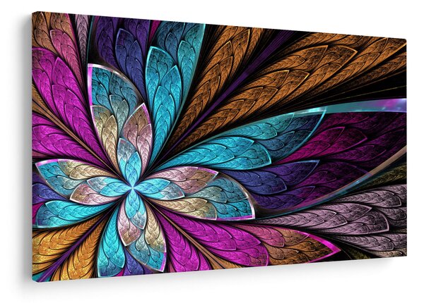 Kép - absztrakció, virág (90x60 cm)