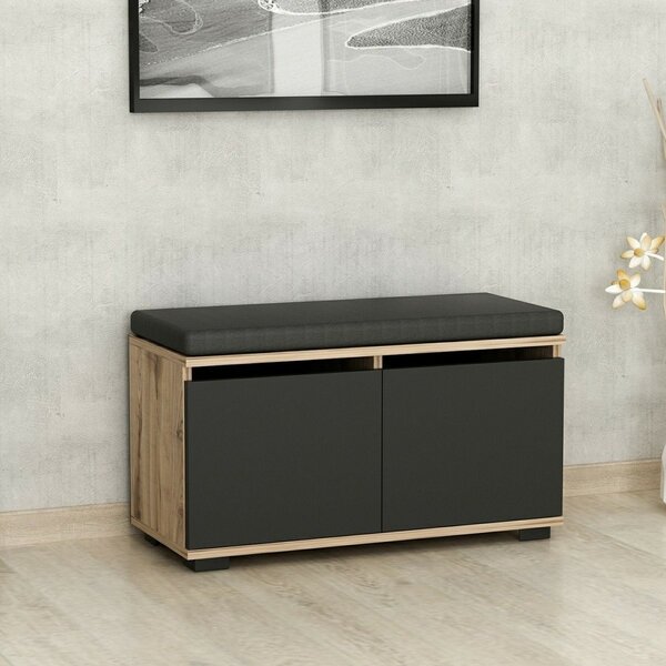 Drago Walnut and Black cipősszekrény