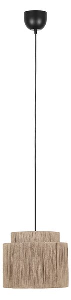 Japandi függőlámpa fekete barna kötéllel 31cm - Smilla