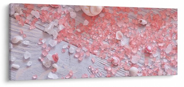 Kép - Tengerparti hangulat rózsaszín árnyalatokban (120x50 cm)