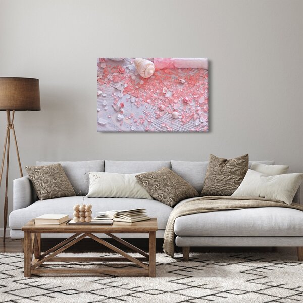 Kép - Tengerparti hangulat rózsaszín árnyalatokban (90x60 cm)