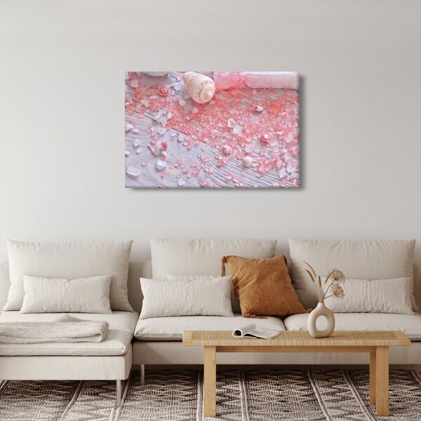 Kép - Tengerparti hangulat rózsaszín árnyalatokban (90x60 cm)