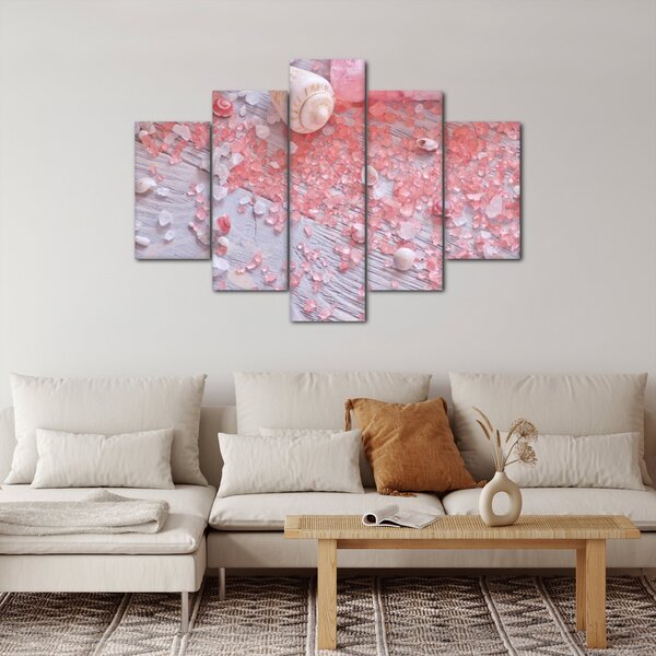 Kép - Tengerparti hangulat rózsaszín árnyalatokban (150x105 cm)