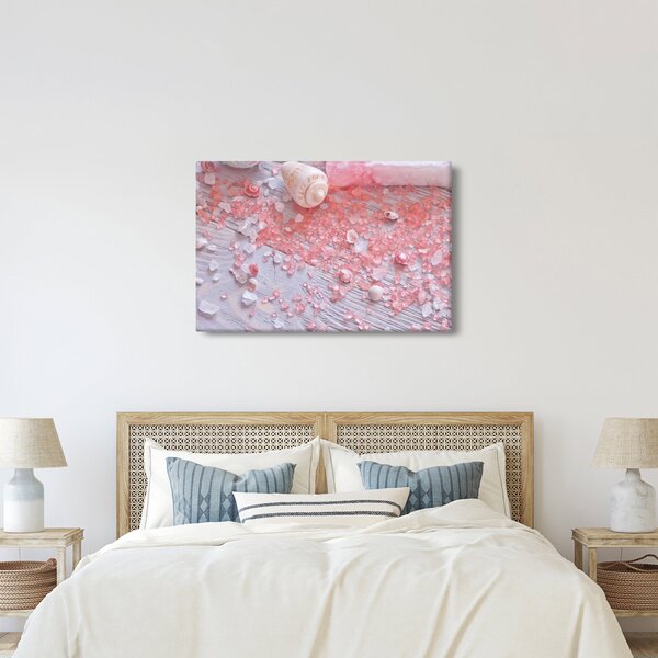 Kép - Tengerparti hangulat rózsaszín árnyalatokban (90x60 cm)