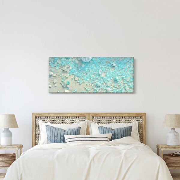 Kép - Tengerparti hangulat türkiz árnyalatokban (120x50 cm)