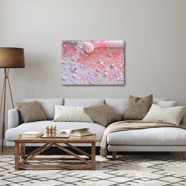 Kép - Tengerparti hangulat rózsaszín árnyalatokban (70x50 cm)