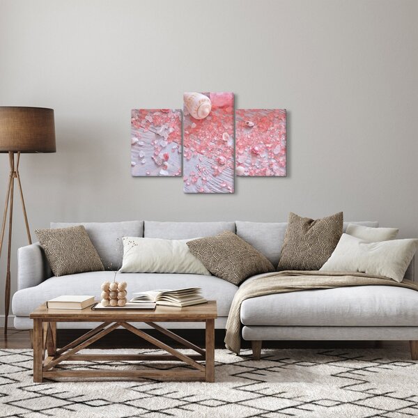 Kép - Tengerparti hangulat rózsaszín árnyalatokban (90x60 cm)