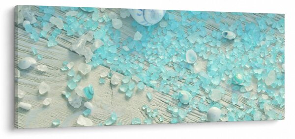 Kép - Tengerparti hangulat türkiz árnyalatokban (120x50 cm)