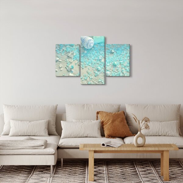 Kép - Tengerparti hangulat türkiz árnyalatokban (90x60 cm)