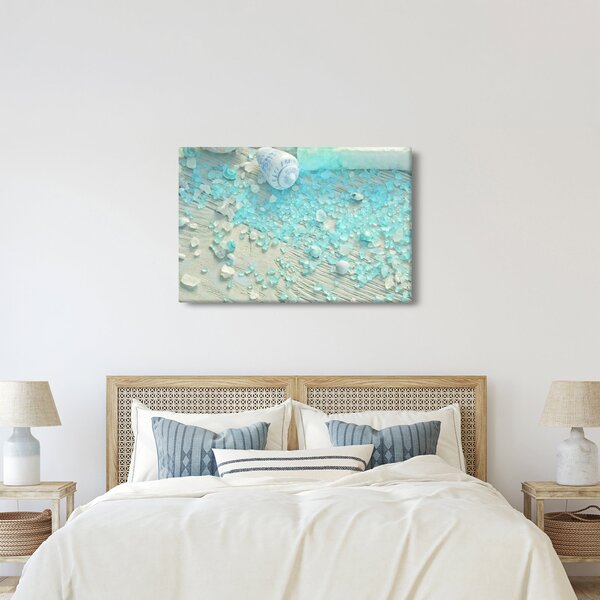 Kép - Tengerparti hangulat türkiz árnyalatokban (90x60 cm)
