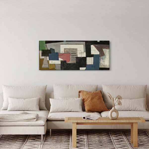 Kép - absztrakció, kubizmus (120x50 cm)