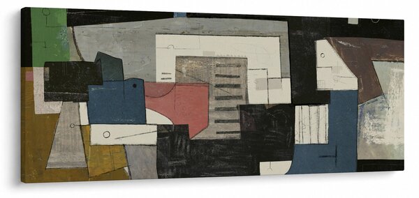 Kép - absztrakció, kubizmus (120x50 cm)