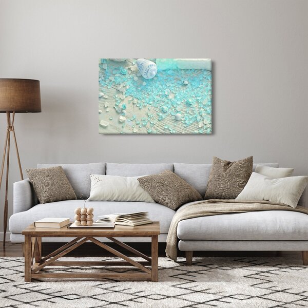 Kép - Tengerparti hangulat türkiz árnyalatokban (90x60 cm)