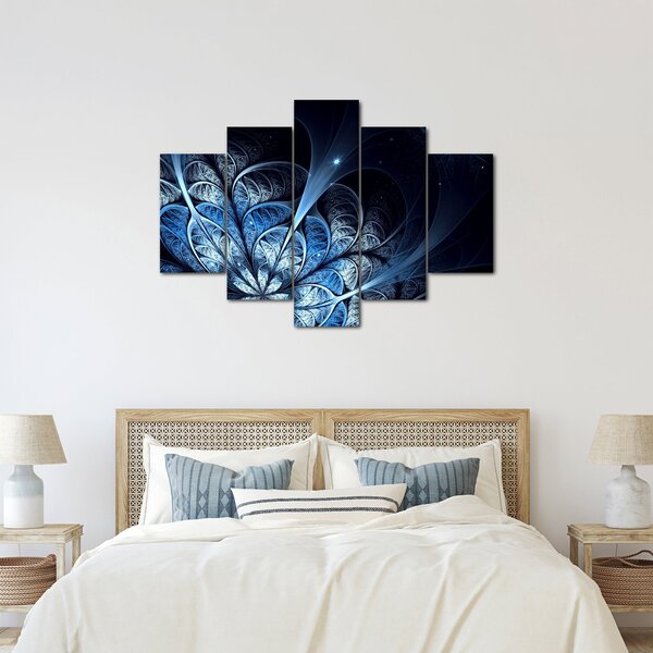 Egy sötétkék virág képe (150x105 cm)