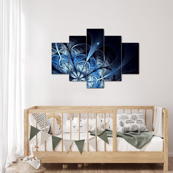 Egy sötétkék virág képe (150x105 cm)