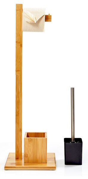 Blumfeldt WC garnitúra, toalett kefe, 23 x 74 x 19,5 cm, nedvességálló, bambusz
