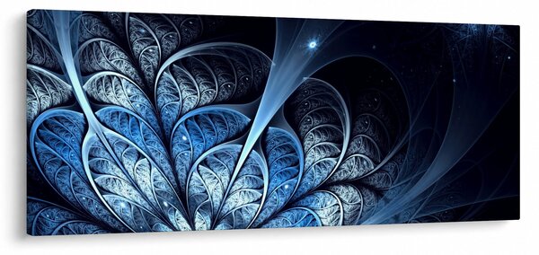 Egy sötétkék virág képe (120x50 cm)