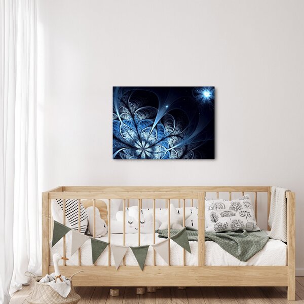 Egy sötétkék virág képe (70x50 cm)